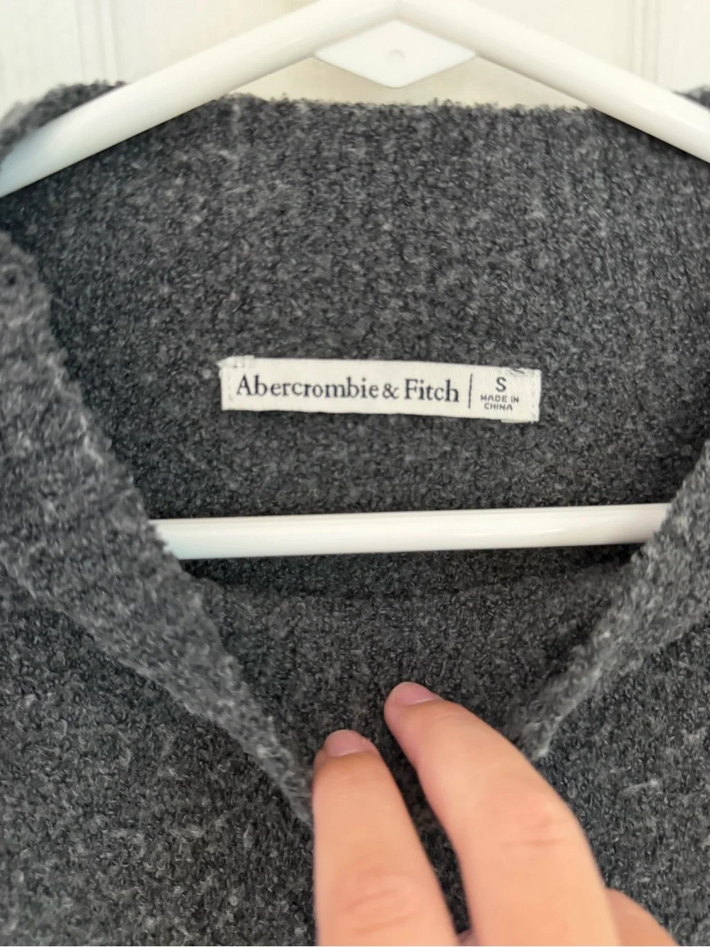 Abercrombie & Fitch Charcoal Gray Knit Pullover - Picture 3 of 3